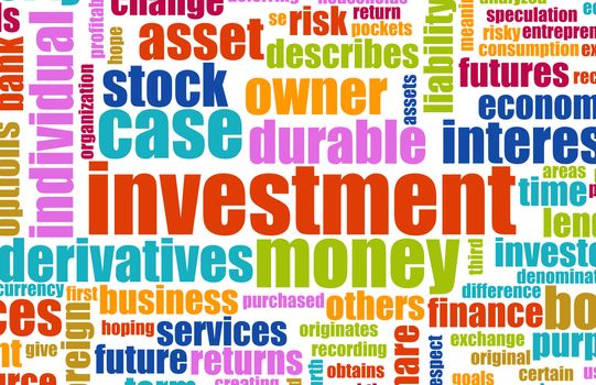 Investment Plan Terminology Background as a Art