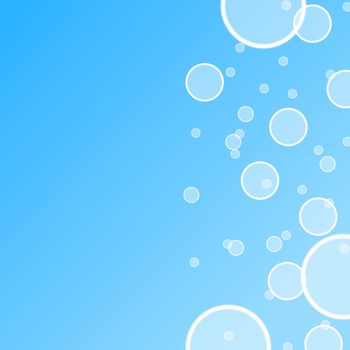 abstract blue water bubble illustration for background