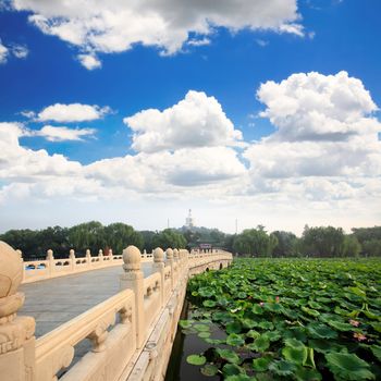 The Beihai (North-Sea) Park, a royal retreat near Forbidden City Beijing 