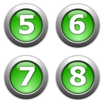 collection of web button alphabet and numbers