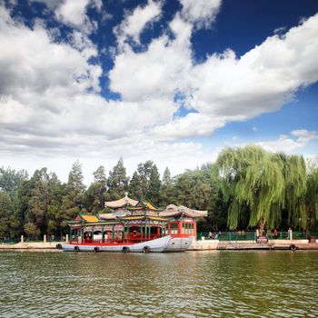 The Beihai (North-Sea) Park, a royal retreat near Forbidden City Beijing 