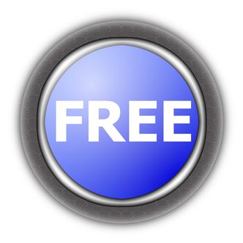 free button cfor internet website isolated on white