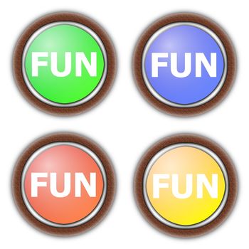 party fun button collection isolated on white background