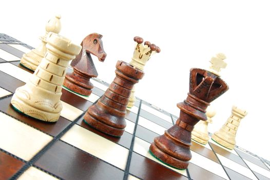 chess pieces showing concept of power strategy and success in business