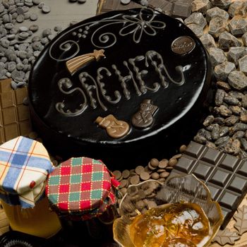 Sacher cake''s still life