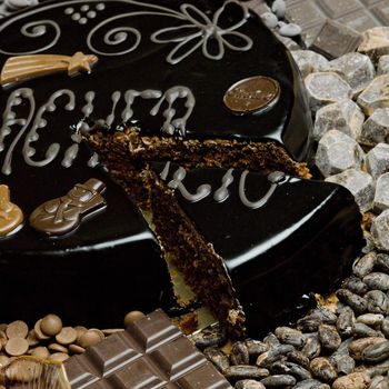 Sacher cake''s still life