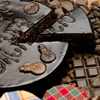 Sacher cake''s still life