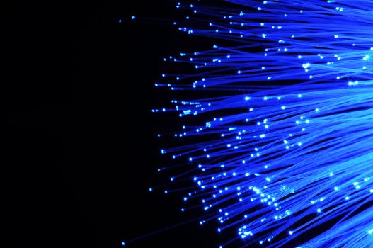 modern information technology concept with fiber optics