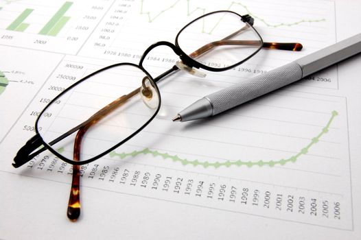 business chart showing financial success at the stock market