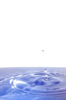 splashing water drop showing a healthy wellness concept
