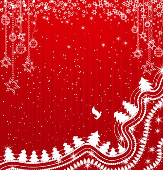 Beautiful and shiny Christmas day illustration. Can be used as background for your text. The vectorfile is easy to edit and objects are grouped in a logical manner.