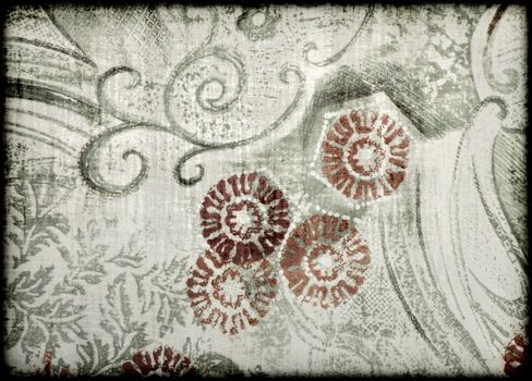 abstract floral style old paper textures for background
