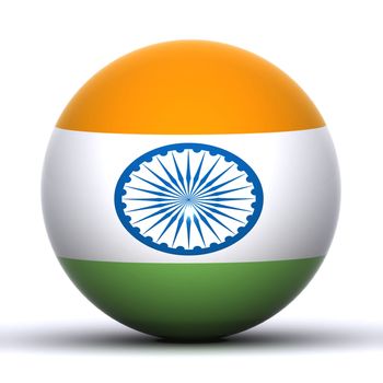 A Colourful 3d Rendered Indian Flag Globe Illustration