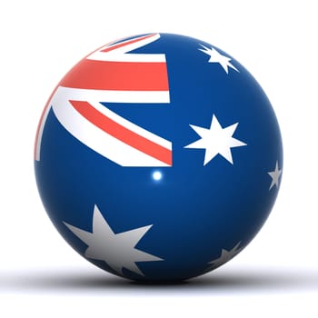 A Colourful 3d Rendered Australian Flag Globe Illustration