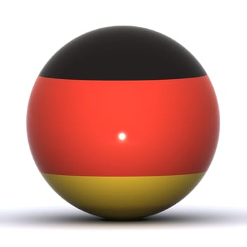 A Colourful 3d Rendered German Flag Globe Illustration