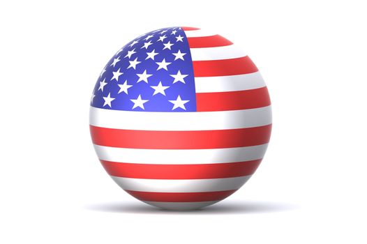 A Colourful 3d Rendered USA Flag Globe Illustration