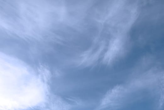 cloudscape of beautiful soft white fluffy clouds against a blue sky