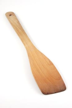 Its a wooden spoon isolated on a white background