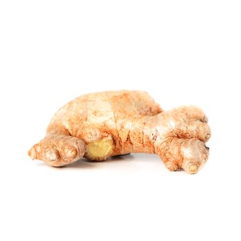Raw ginger isolated on a pure white background