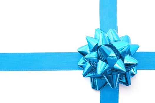 christmas gift with ribbon and copy space