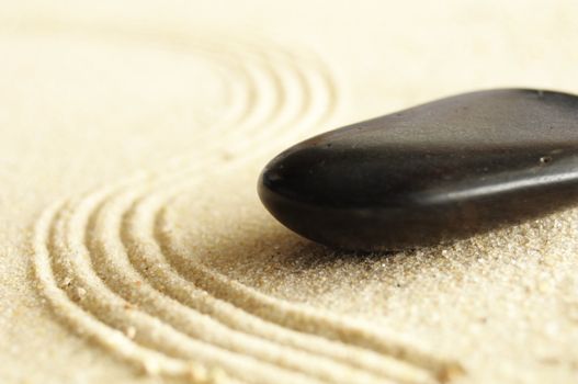 zen stone spa or wellness concept with sand