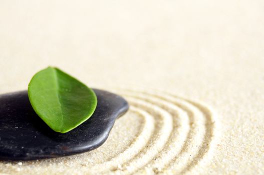 stones and sand in a peaceful still life