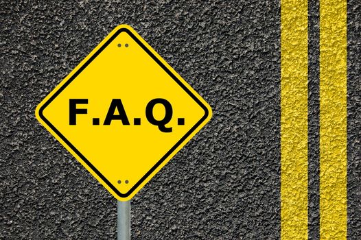 faq or frequently asked question showing internet concept