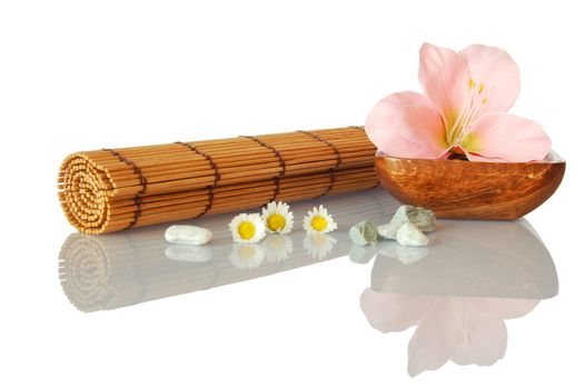 wellness and bath still life isolated on white background