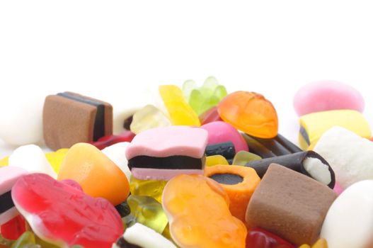 sweets and candy with copyspace for a text message