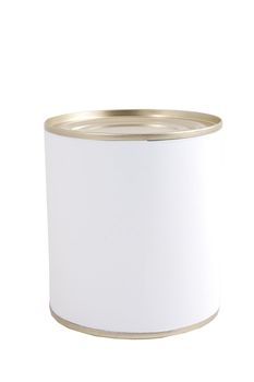 white food tin isolated on a white background