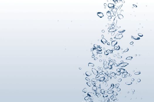 cool water background with bubbles and space for a text message