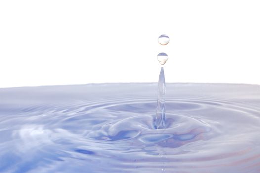 splashing water drop showing a healthy wellness concept