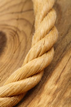 Straw rope to a wooden board