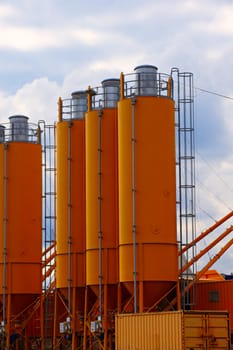 Yellow Tower temporary cement plant. Built at the time of construction of the motorway.