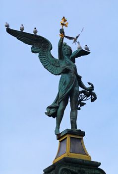 Sculpture of Prague bridge. Cechuv most.