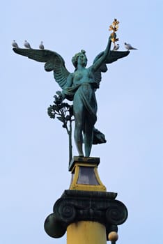 Sculpture of Prague bridge. Cechuv most.