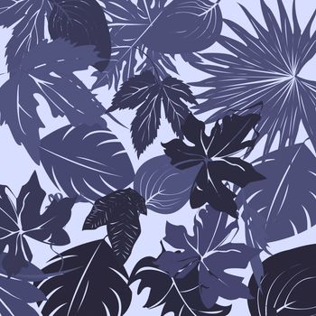 Abstract leaves scene, background art illustration