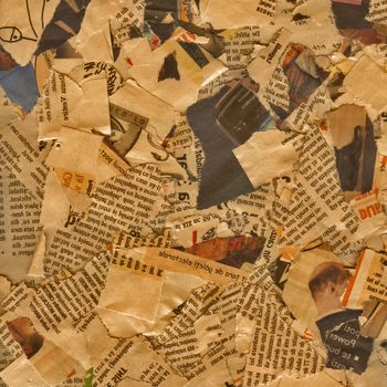 Grunge Background with torn newspaper