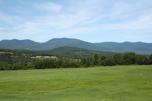 The mountains of New Hampshire in the summer time