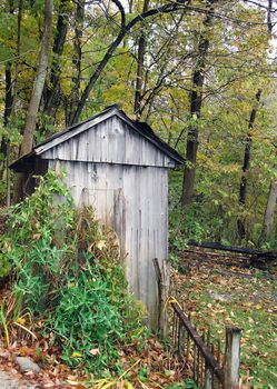 an old outhouse