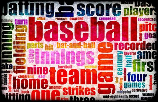Baseball Game as a Sport Grunge Background