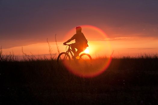 people series: summer cyclist on the subset light