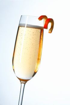 Celebration champagne on white background