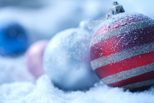 Christmas ornament on  blured background