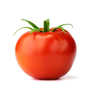 Juicy isolated tomato on white background. The file includes a clipping path.  Professionally retouched high quality image. 