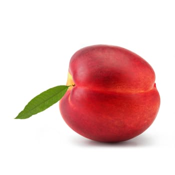 Fresh ripe peach on white. The file includes a clipping path.  Professionally retouched high quality image. 