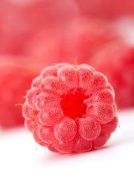 Raspberry. This image is focused on one of them