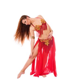 Beautiful girl dancer of eastern belly dance