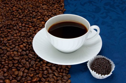 Coffee cup and grain