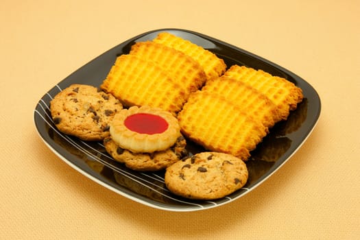 A plate of cookies